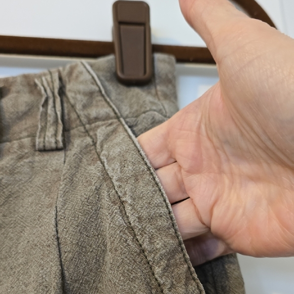 Free People Calla Linen Blend Pleated Trouser Pants. Size 0 - Picture 7 of 16